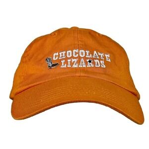 Chocolate Lizards Film Strapback Hat Orange Twill Cap w/ Cowboy Boots Movie NEW